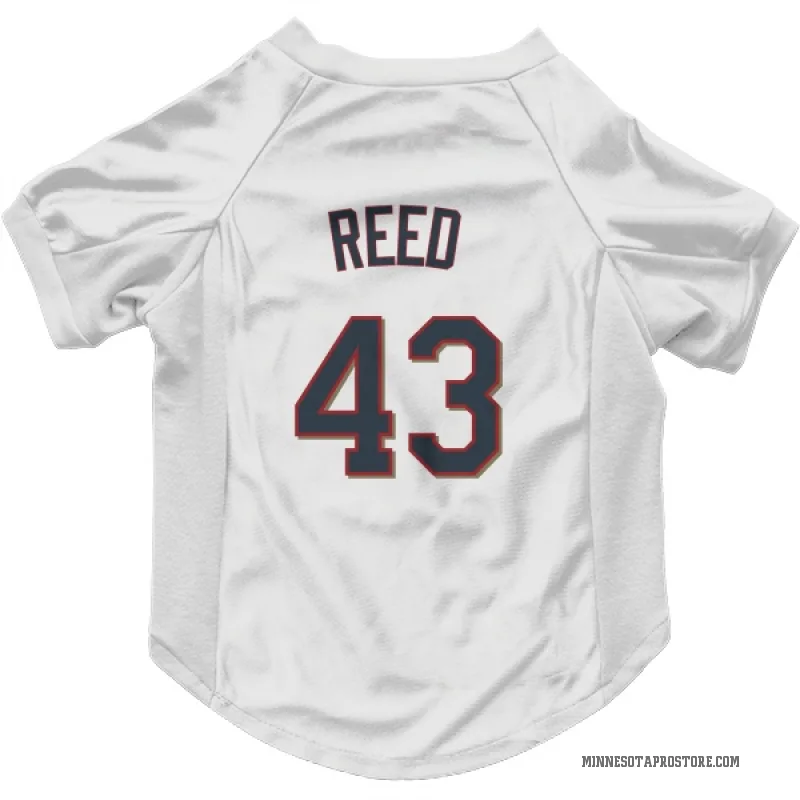 Addison Reed  White Minnesota Twins  Cat & Dog Pet Jersey
