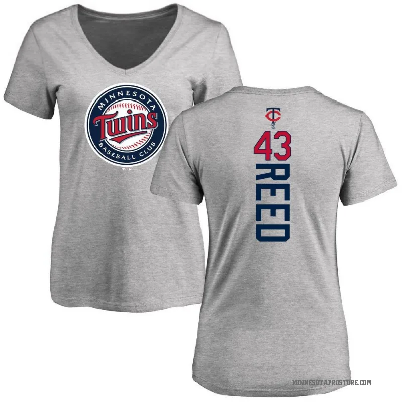 Addison Reed Women's Ash Minnesota Twins Backer Slim Fit T-Shirt -