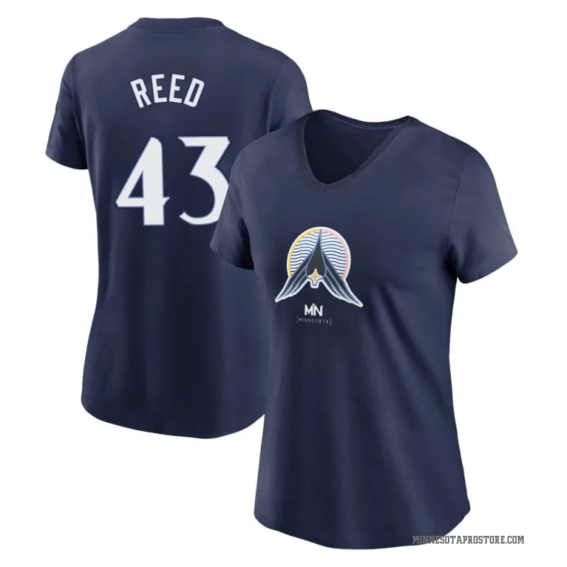 Addison Reed Women's Navy Minnesota Twins 2024 City Connect V-Neck T-Shirt