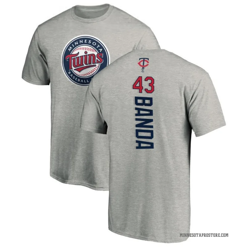 Anthony Banda Men's Ash Minnesota Twins Backer T-Shirt -