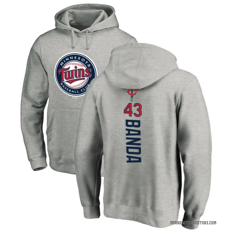 Anthony Banda Men's Minnesota Twins Ash Backer Pullover Hoodie