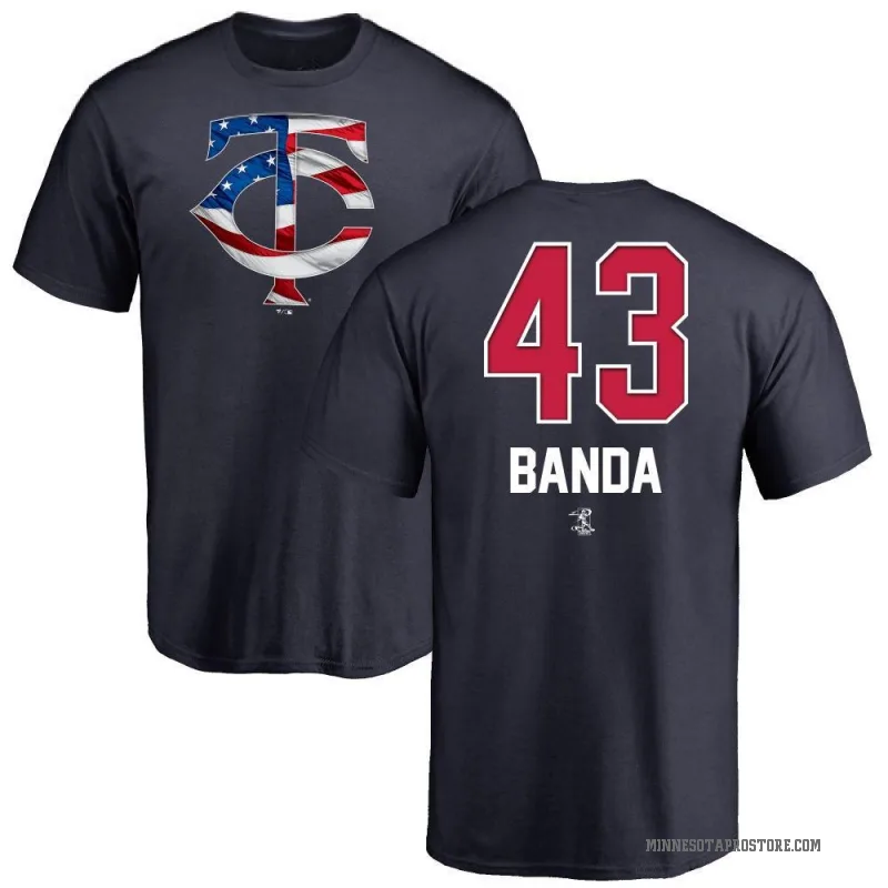 Anthony Banda Men's Navy Minnesota Twins Name and Number Banner Wave T-Shirt -