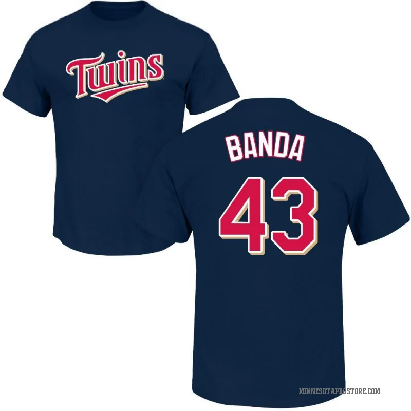Anthony Banda Men's Navy Minnesota Twins Roster T-Shirt -