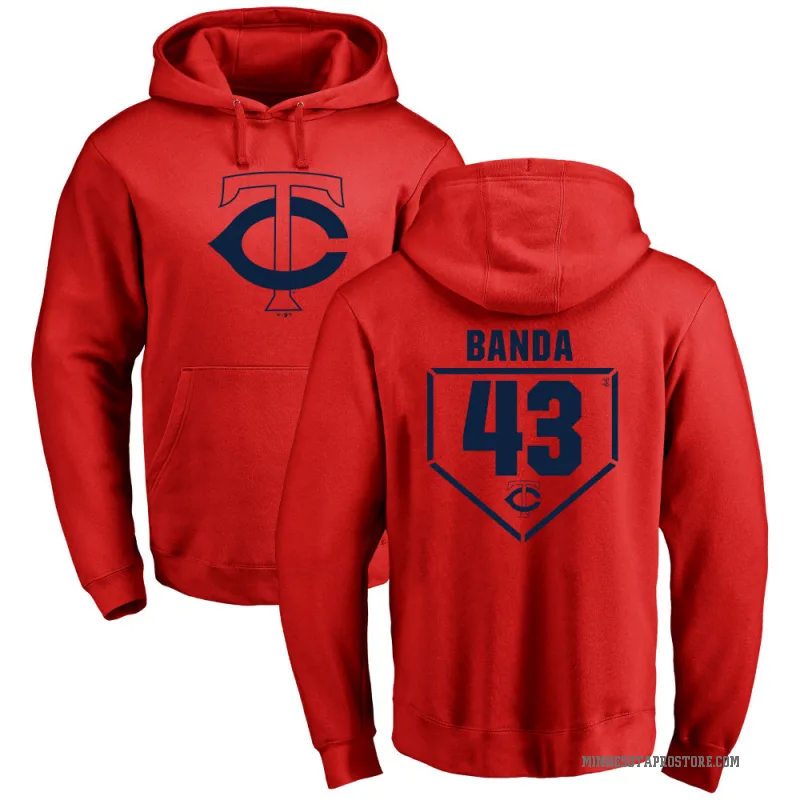 Anthony Banda Men's Red Minnesota Twins Branded RBI Pullover Hoodie -