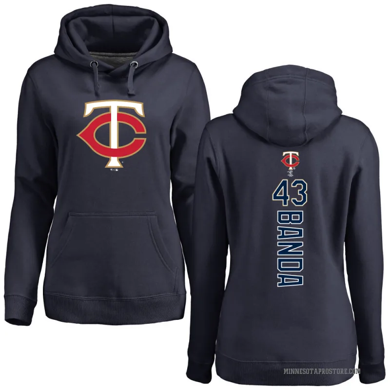 Anthony Banda Women's Navy Minnesota Twins Backer Pullover Hoodie