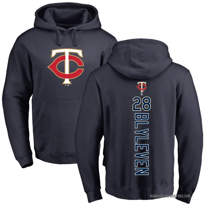 Bert Blyleven Men's Navy Minnesota Twins Backer Pullover Hoodie