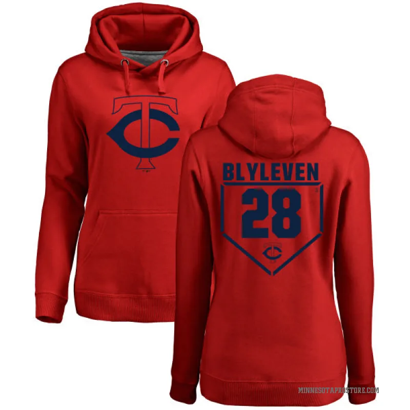 Bert Blyleven Women's Red Minnesota Twins Branded RBI Pullover Hoodie -