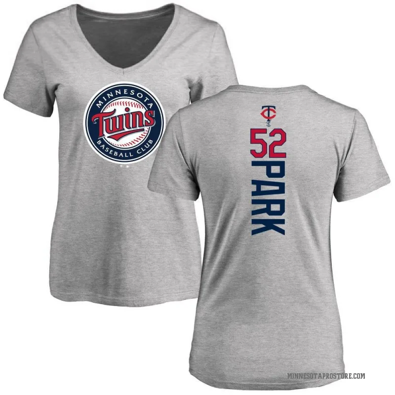 Byung-Ho Park Women's Ash Minnesota Twins Backer Slim Fit T-Shirt -