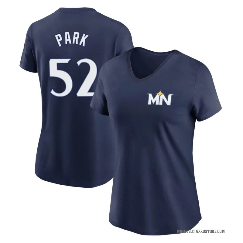 Byung-Ho Park Women's Navy Minnesota Twins 2024 City Connect Fuse V-Neck T-Shirt