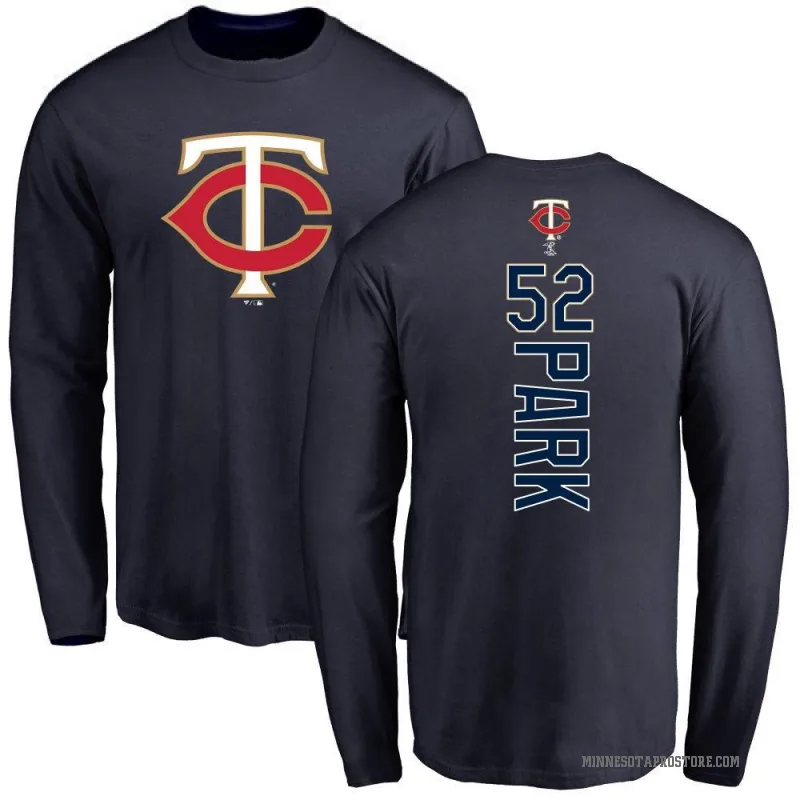 Byung-Ho Park Youth Navy Minnesota Twins Backer Long Sleeve T-Shirt -