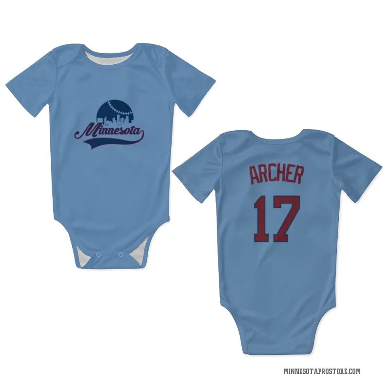 Chris Archer  Light Blue Minnesota Twins  Newborn & Infant Bodysuit