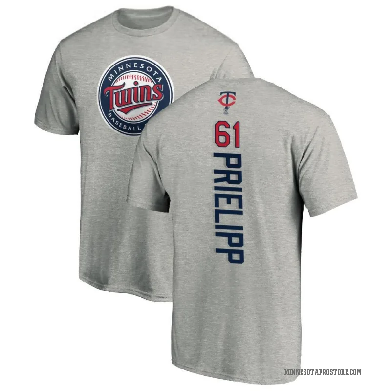 Connor Prielipp Youth Ash Minnesota Twins Backer T-Shirt -