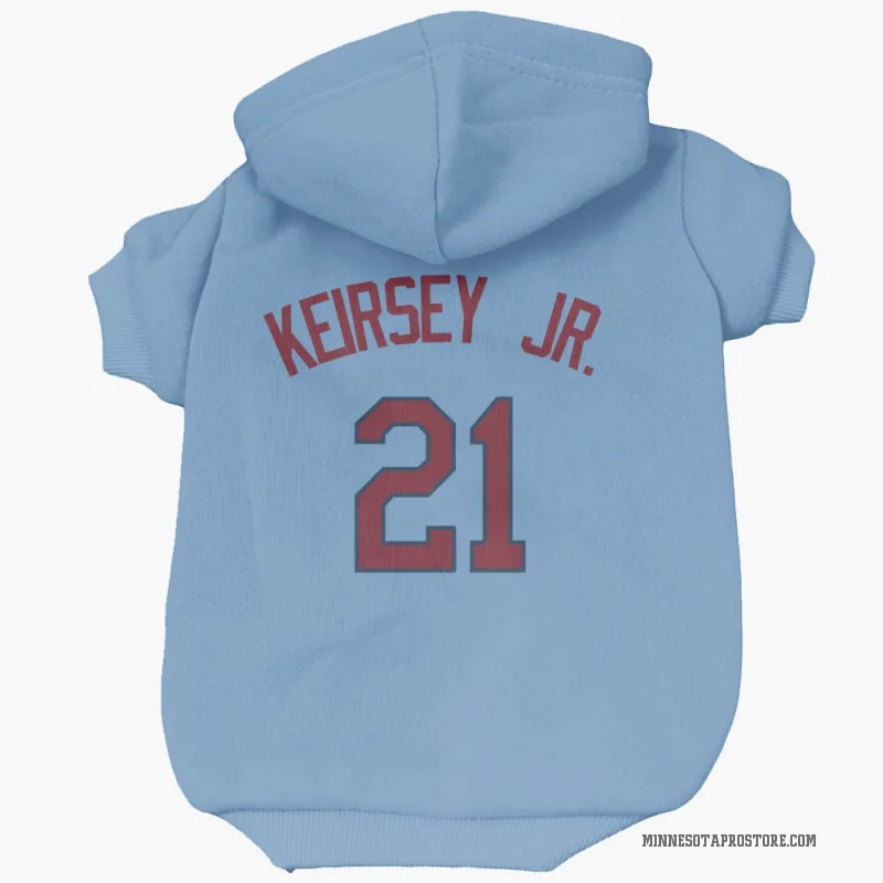 DaShawn Keirsey Jr.  Light Blue Minnesota Twins  Cat & Dog Pet Hoodie