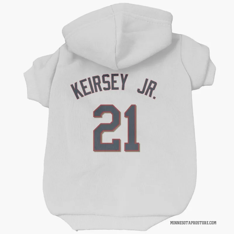 DaShawn Keirsey Jr.  White Minnesota Twins  Cat & Dog Pet Hoodie