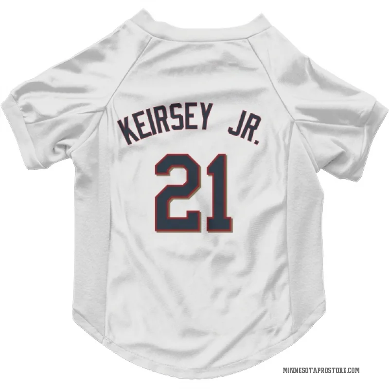 DaShawn Keirsey Jr.  White Minnesota Twins  Cat & Dog Pet Jersey