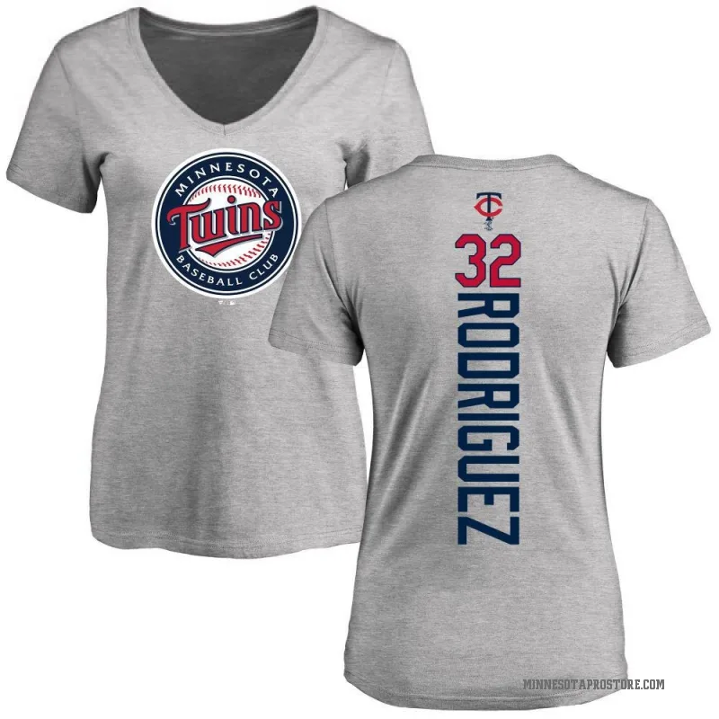 Emmanuel Rodriguez Women's Ash Minnesota Twins Backer Slim Fit T-Shirt -
