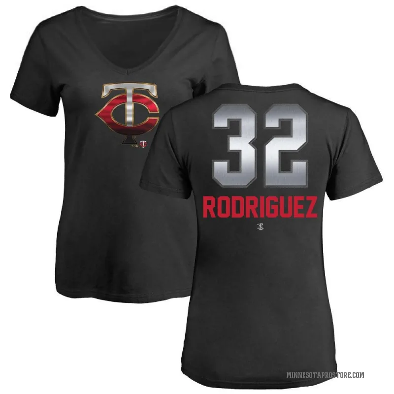 Emmanuel Rodriguez Women's Black Minnesota Twins Midnight Mascot V-Neck T-Shirt -