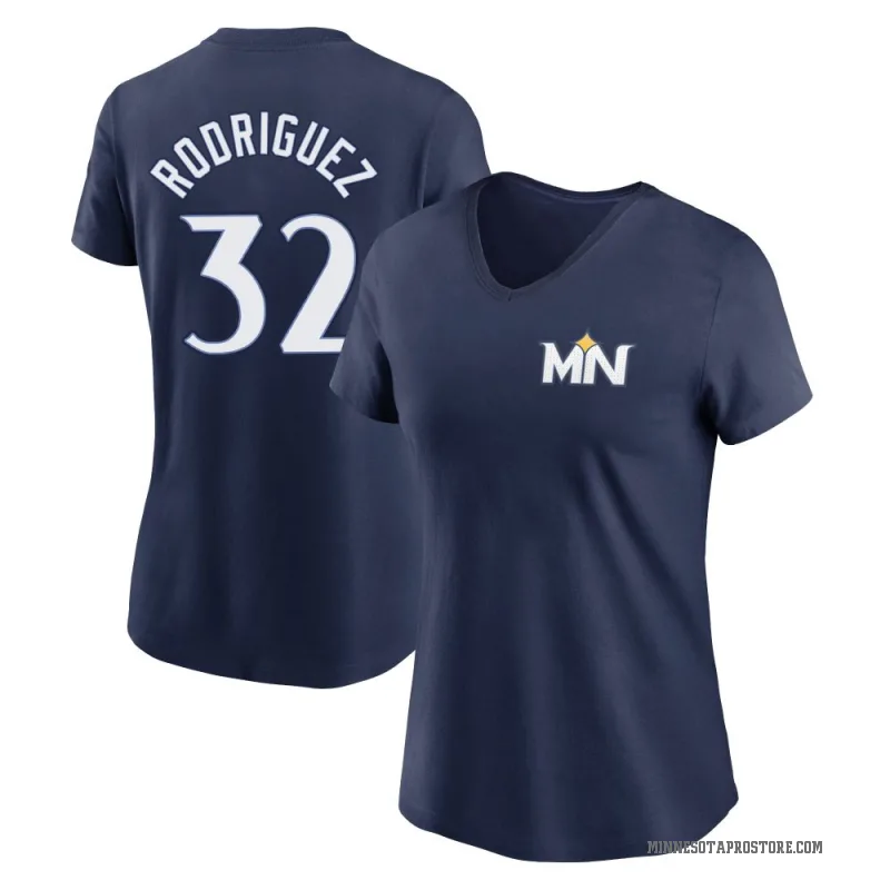 Emmanuel Rodriguez Women's Navy Minnesota Twins 2024 City Connect Fuse V-Neck T-Shirt