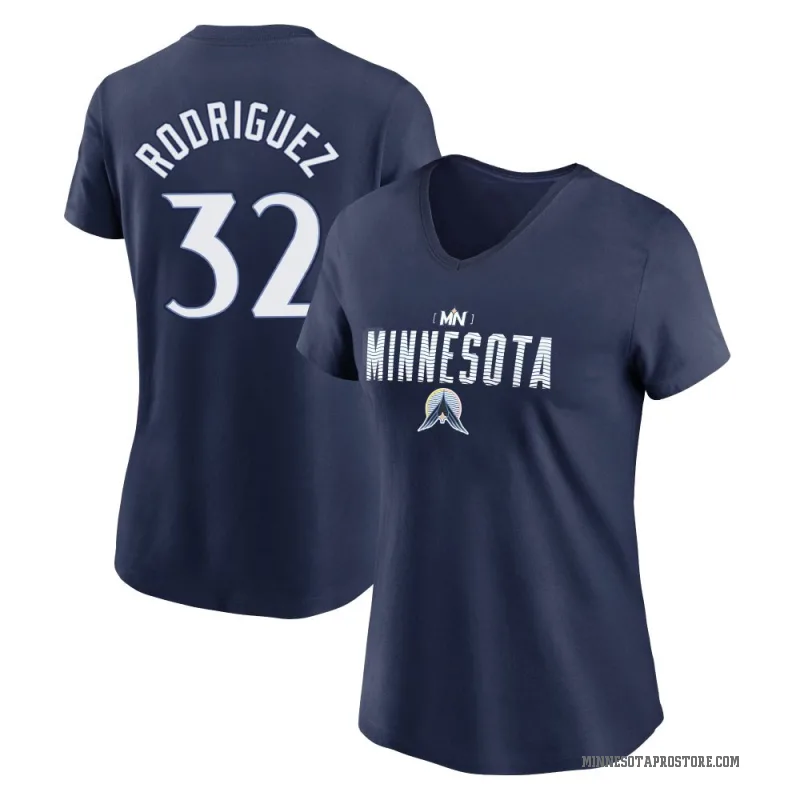 Emmanuel Rodriguez Women's Navy Minnesota Twins 2024 City Connect Graphic V-Neck T-Shirt