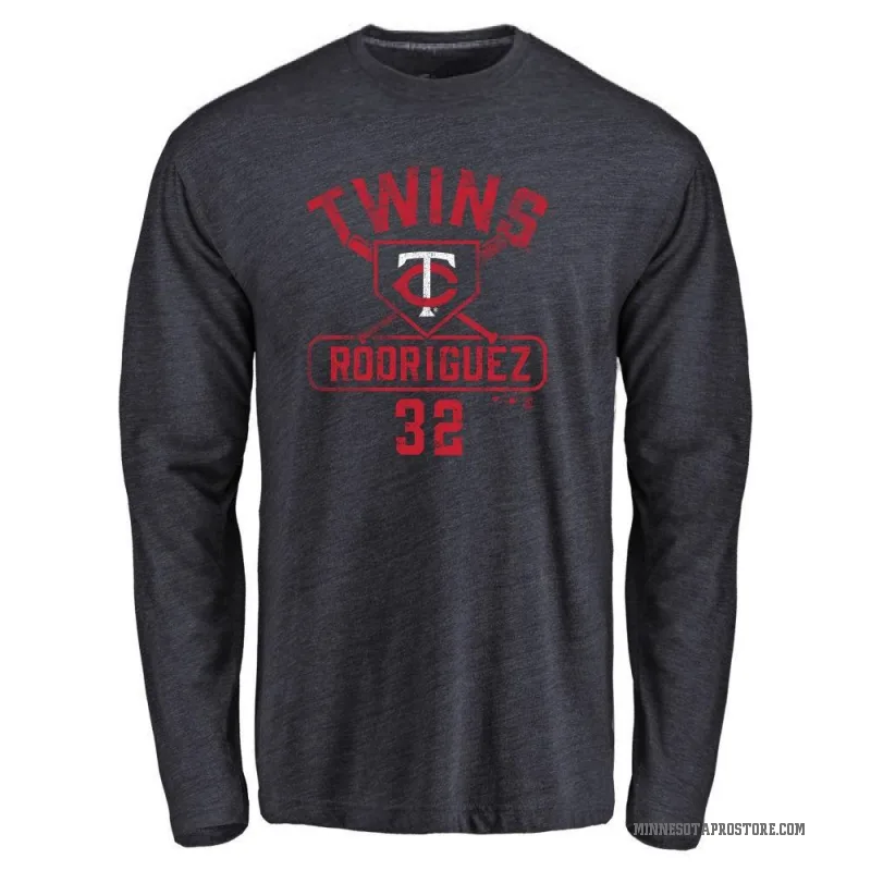 Emmanuel Rodriguez Youth Navy Minnesota Twins Base Runner Long Sleeve T-Shirt -