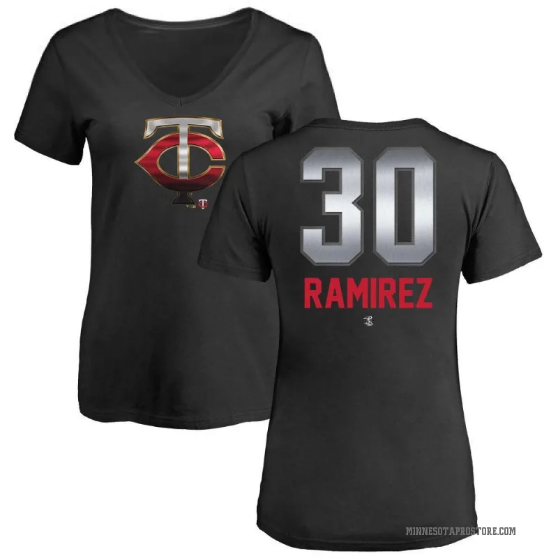 Erasmo Ramirez Women's Black Minnesota Twins Midnight Mascot V-Neck T-Shirt -