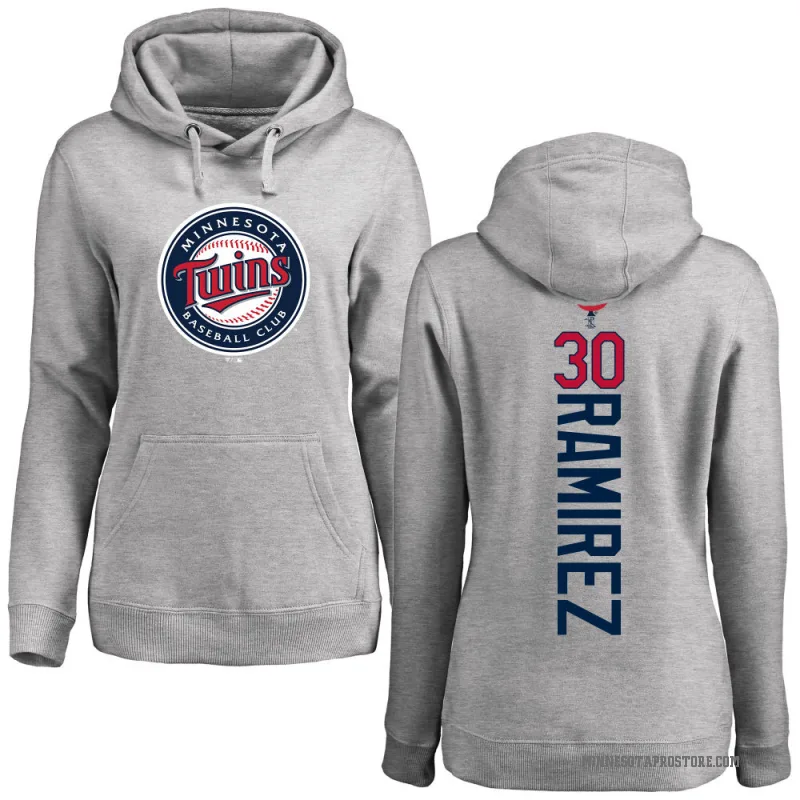 Erasmo Ramirez Women's Minnesota Twins Ash Backer Pullover Hoodie