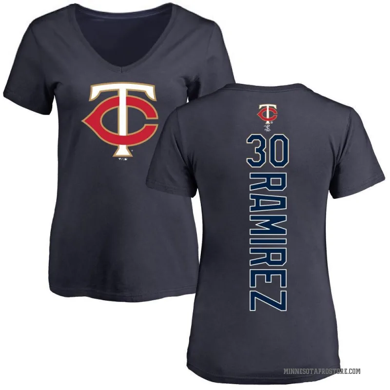 Erasmo Ramirez Women's Navy Minnesota Twins Backer Slim Fit T-Shirt -