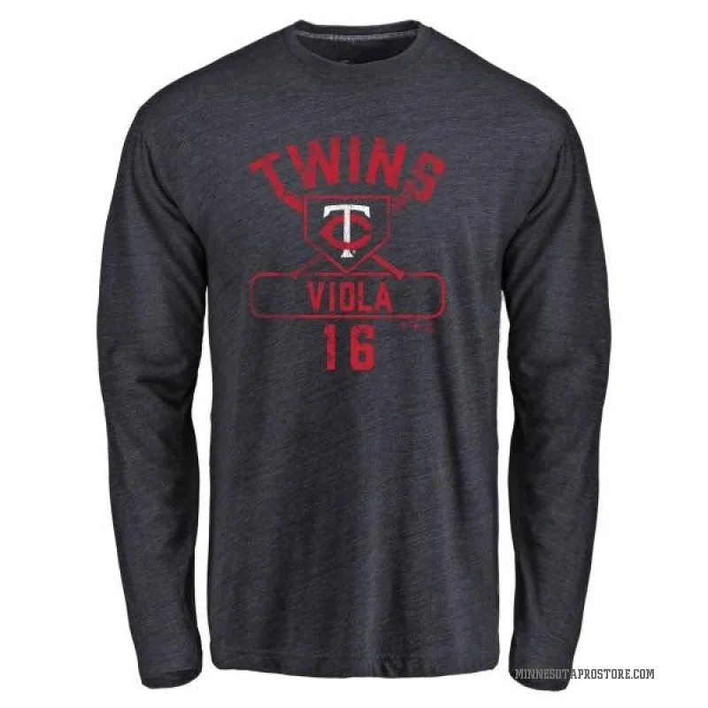 Frank Viola Youth Navy Minnesota Twins Base Runner Long Sleeve T-Shirt -