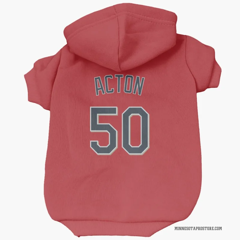 Garrett Acton  Red Minnesota Twins  Cat & Dog Pet Hoodie