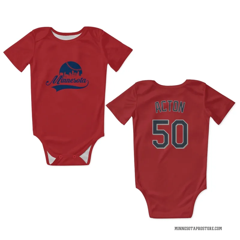 Garrett Acton  Red Minnesota Twins  Newborn & Infant Bodysuit