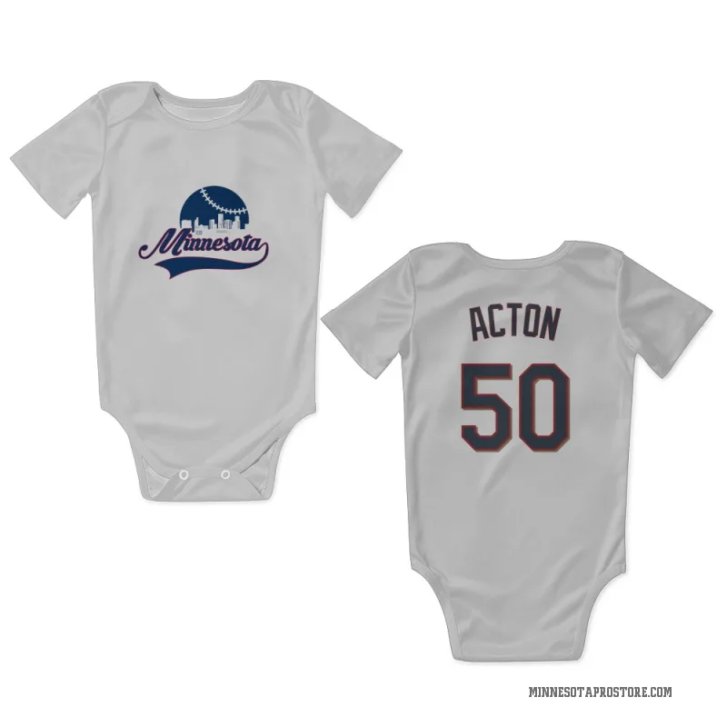 Garrett Acton  White Minnesota Twins  Newborn & Infant Bodysuit