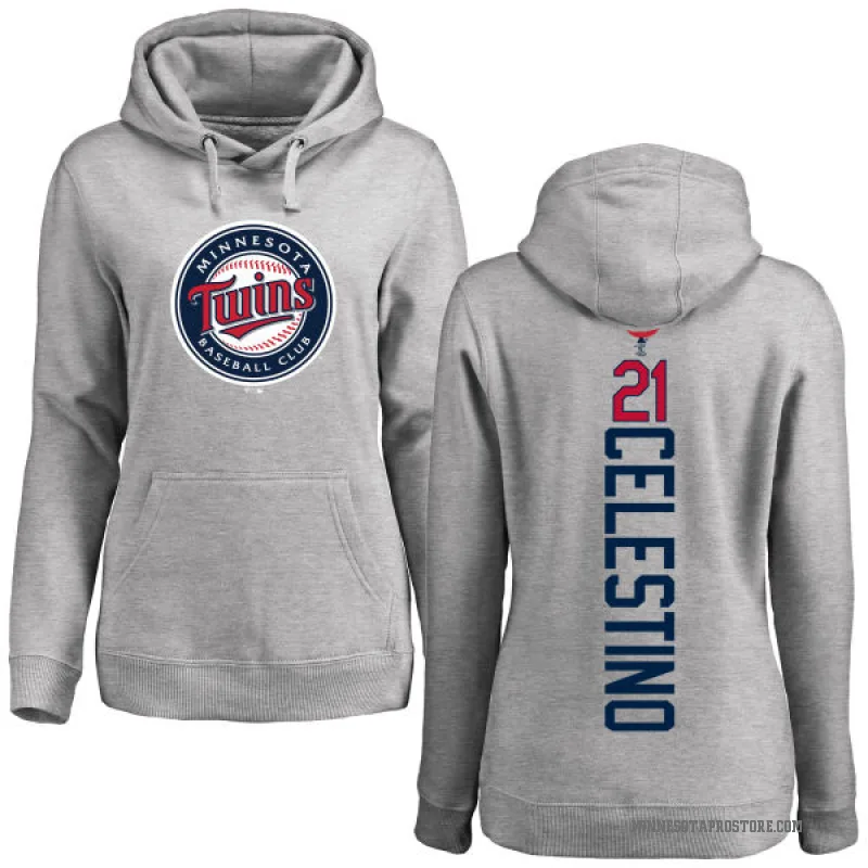 Gilberto Celestino Women's Minnesota Twins Ash Backer Pullover Hoodie