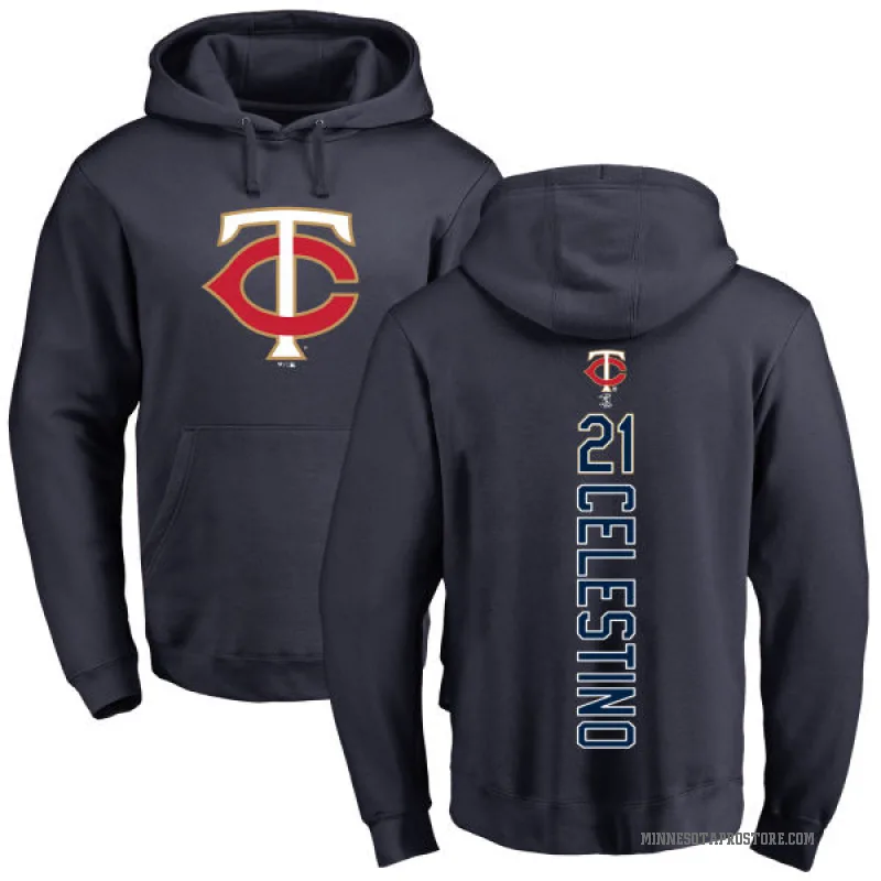 Gilberto Celestino Youth Navy Minnesota Twins Backer Pullover Hoodie