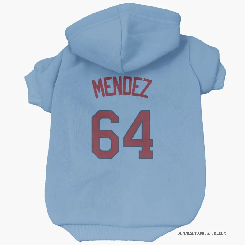 Hendry Mendez  Light Blue Minnesota Twins  Cat & Dog Pet Hoodie