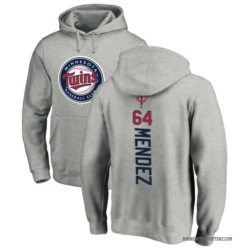 Hendry Mendez Men's Minnesota Twins Ash Backer Pullover Hoodie