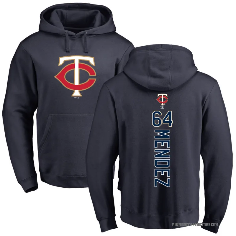 Hendry Mendez Men's Navy Minnesota Twins Backer Pullover Hoodie