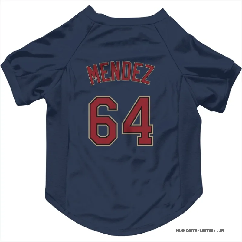 Hendry Mendez  Navy Minnesota Twins  Cat & Dog Pet Jersey