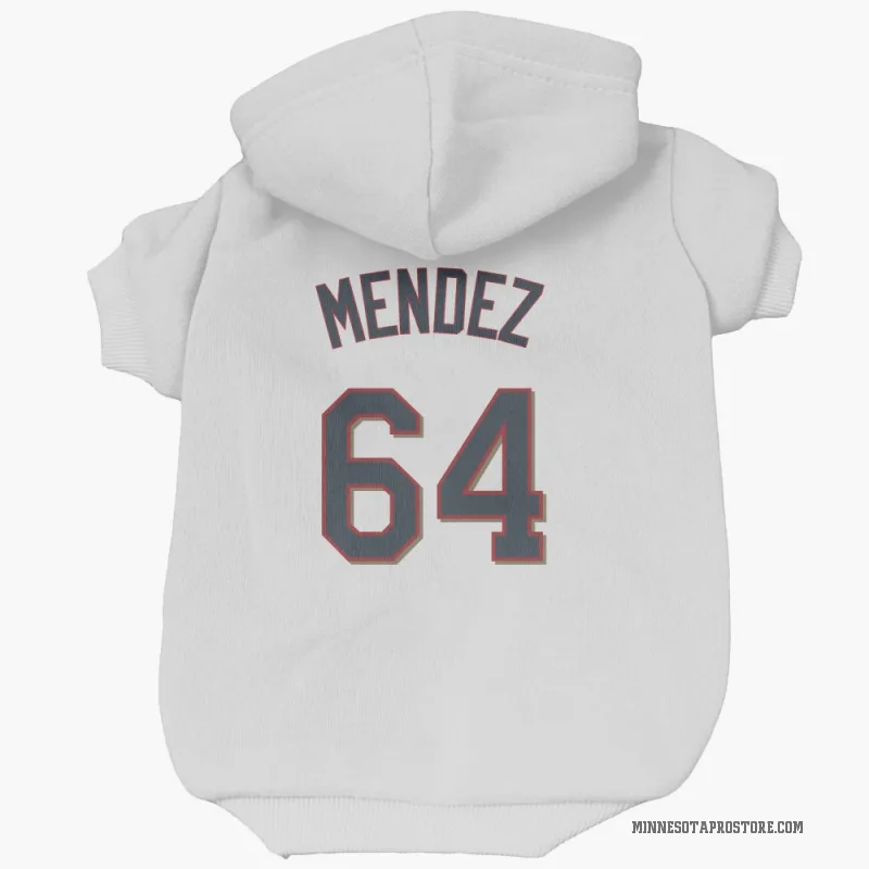 Hendry Mendez  White Minnesota Twins  Cat & Dog Pet Hoodie