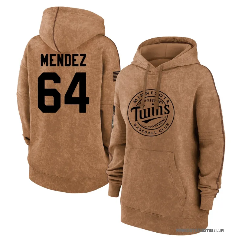 Hendry Mendez Women's Brown Minnesota Twins 2023 Salute to Service Pullover Hoodie