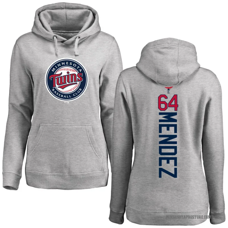 Hendry Mendez Women's Minnesota Twins Ash Backer Pullover Hoodie