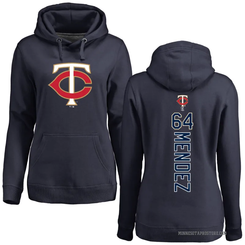 Hendry Mendez Women's Navy Minnesota Twins Backer Pullover Hoodie