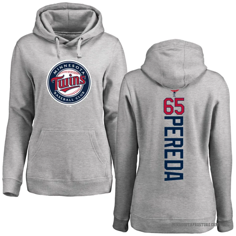 Jhonny Pereda Women's Minnesota Twins Ash Backer Pullover Hoodie