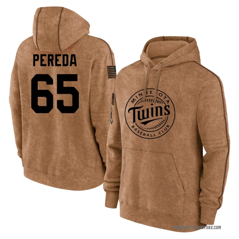 Jhonny Pereda Youth Brown Minnesota Twins 2023 Salute to Service Club Pullover Hoodie