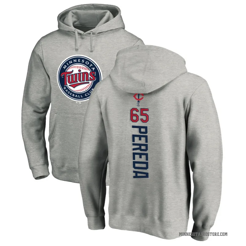 Jhonny Pereda Youth Minnesota Twins Ash Backer Pullover Hoodie