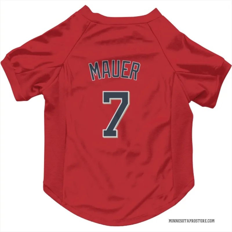 Joe Mauer  Red Minnesota Twins  Cat & Dog Pet Jersey
