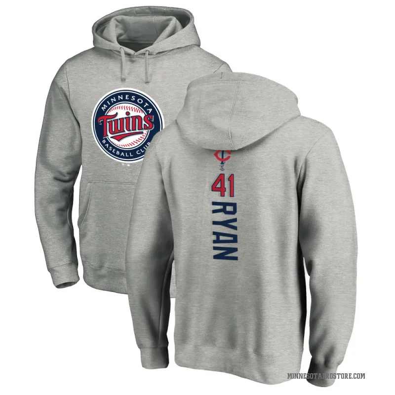 Joe Ryan Youth Minnesota Twins Ash Backer Pullover Hoodie
