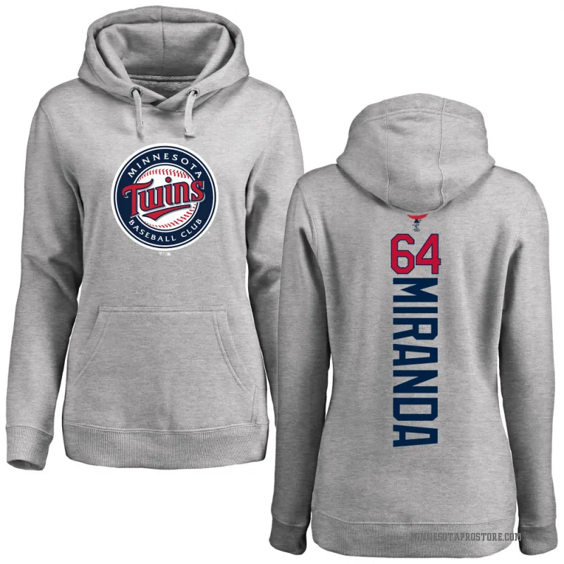 Jose Miranda Women's Minnesota Twins Ash Backer Pullover Hoodie