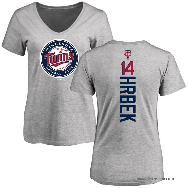 Kent Hrbek Women's Ash Minnesota Twins Backer Slim Fit T-Shirt -