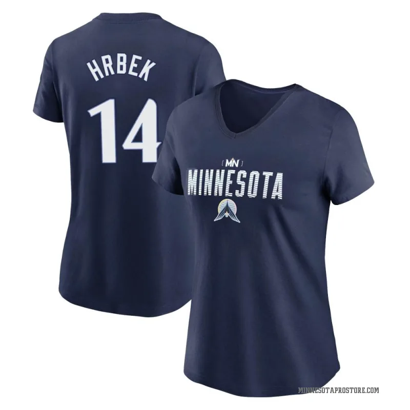 Kent Hrbek Women's Navy Minnesota Twins 2024 City Connect Graphic V-Neck T-Shirt