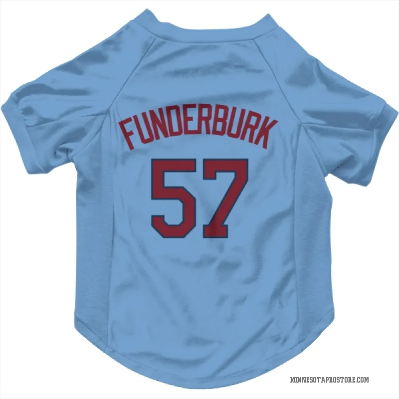Kody Funderburk  Light Blue Minnesota Twins  Cat & Dog Pet Jersey